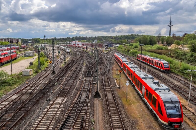 Luftaufnahme Schienen Bahnhof Kiel