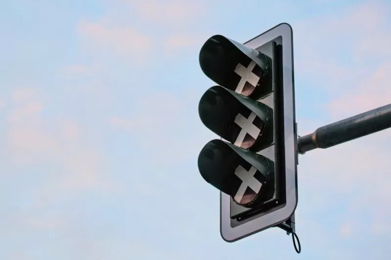 Ampel-Aus kaputte Verkehrsampel